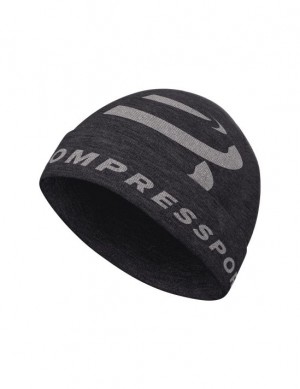 Férfi Compressport Alkalmi Beanie Fejpánt Fekete | UBXGOTW-39