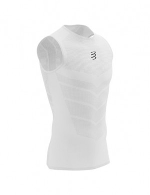 Férfi Compressport On/Off Tank Top M Póló Fehér | XVUSWBD-67