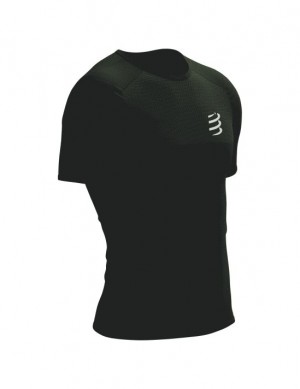 Férfi Compressport Performance SS Tshirt M Póló Fekete Fehér | IBMHAZY-85