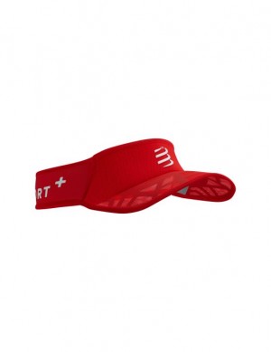 Férfi Compressport Spiderweb Ultralight Visor Sapkák Piros | VBOGIAK-83