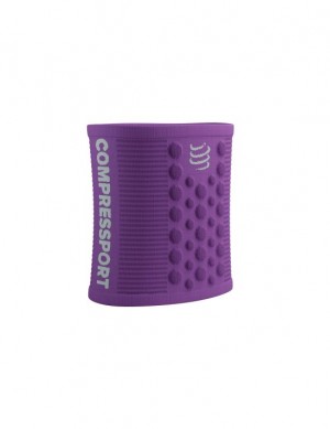 Férfi Compressport Sweatbands 3D.Dots Wrist Sweatbands Lila Fehér | ADXJZEY-97