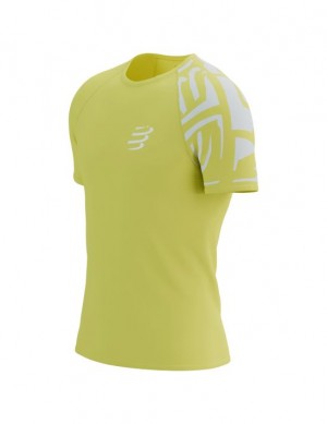 Férfi Compressport Torna SS Tshirt M Futóingek Zöld | NBVXYZW-78