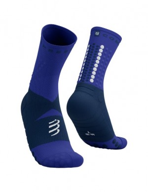 Férfi Compressport Ultra Trail Socks V2.0 Futózokni Kék | KZHJUWF-52