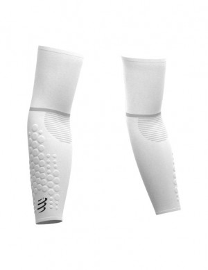 Női Compressport ArmForce Ultralight Compression Sleeves Fehér | EXTJVAG-39