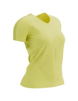 Női Compressport Performance SS Tshirt W Futóingek Zöld | LKGXCQJ-89