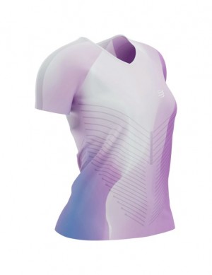 Női Compressport Performance SS Tshirt W Póló Lila | DCFRSQH-81