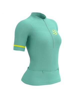 Női Compressport Trail Postural SS Top W Póló Kék | JZNXHYV-73