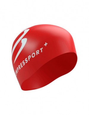 Unisex Compressport Swim Cap Kiegészítők Piros | JRYMWTK-54