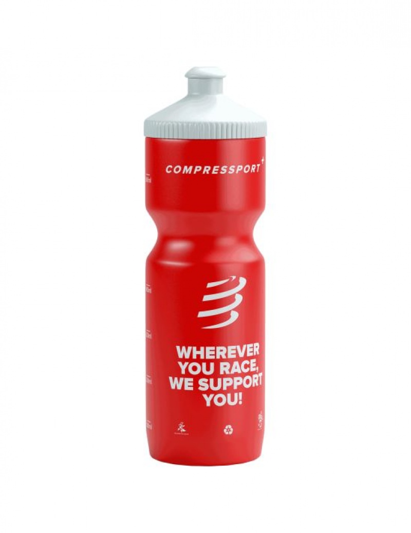 Férfi Compressport Cycling Bottle Hydration Hátizsák Piros | EUKMWAG-52