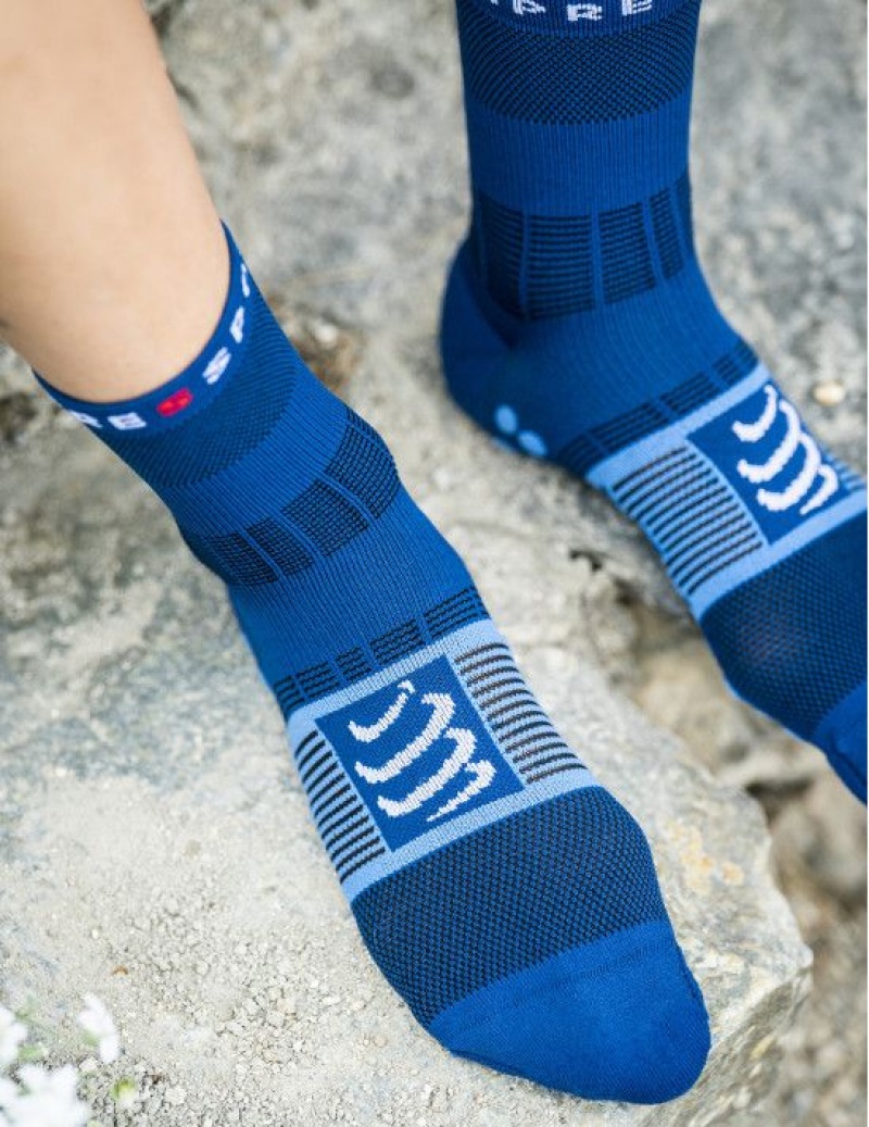 Férfi Compressport Fast Túrázáshoz Socks Hiking Socks Kék | VKLOCFM-68