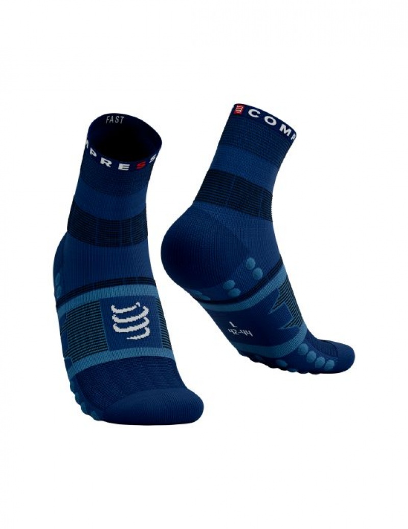 Férfi Compressport Fast Túrázáshoz Socks Hiking Socks Kék | VKLOCFM-68