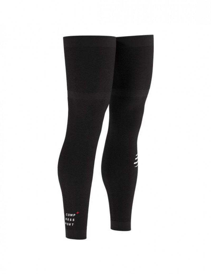 Férfi Compressport Full Legs Compression Leg Sleeves Compression Sleeves Fekete | VCXATUY-04