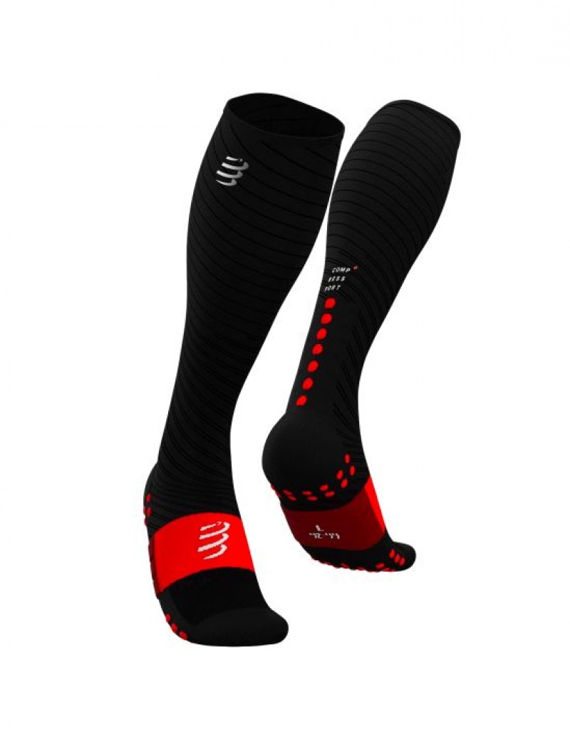 Férfi Compressport Full Socks Recovery High Socks Fekete | SAKGCIY-96