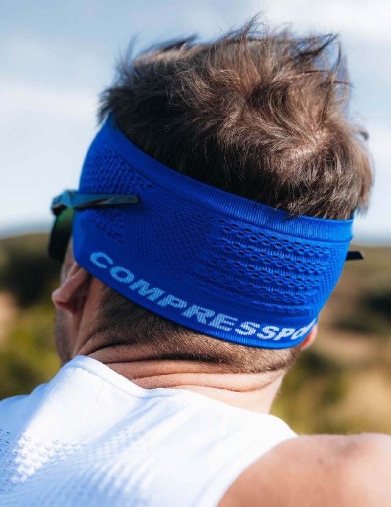 Férfi Compressport Headband On/Off Fejpánt Kék | SRDTAOV-12