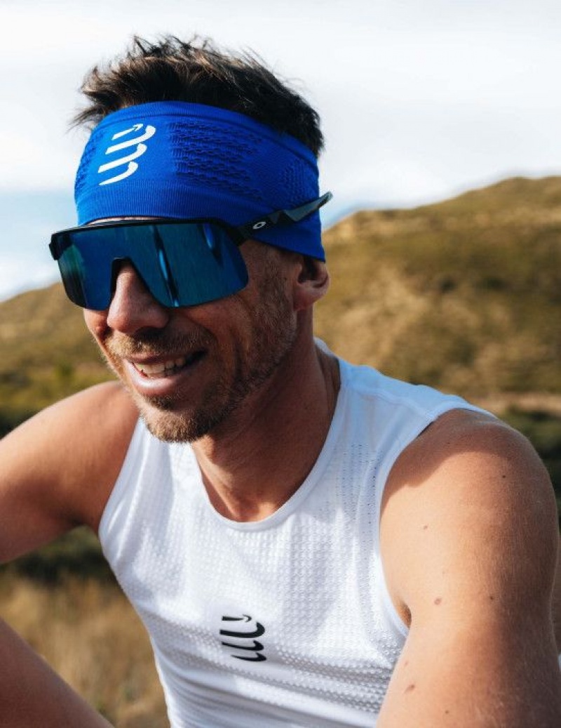 Férfi Compressport Headband On/Off Fejpánt Kék | SRDTAOV-12