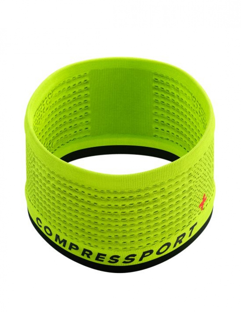 Férfi Compressport Headband On/Off Flash Fejpánt Sárga Fekete | NKPJOFA-67