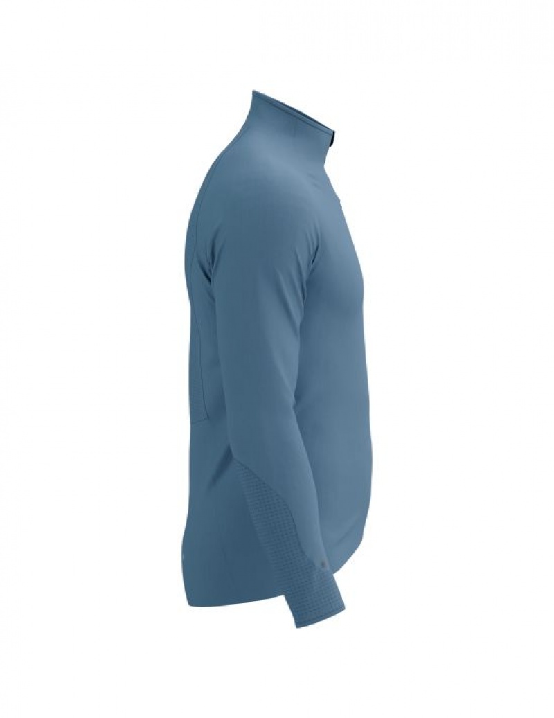 Férfi Compressport Hurricane Windproof Jacket M Futóingek Kék | RYOAEJF-67