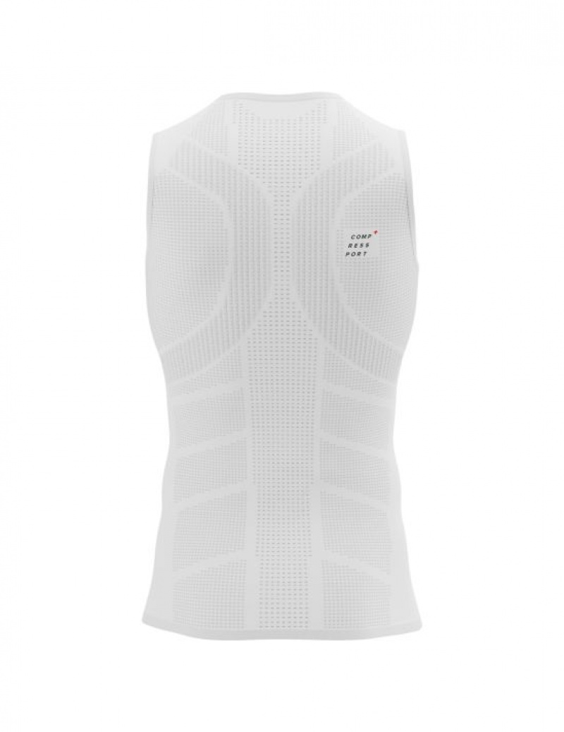 Férfi Compressport On/Off Tank Top M Futóingek Fehér | JTPBHZM-96