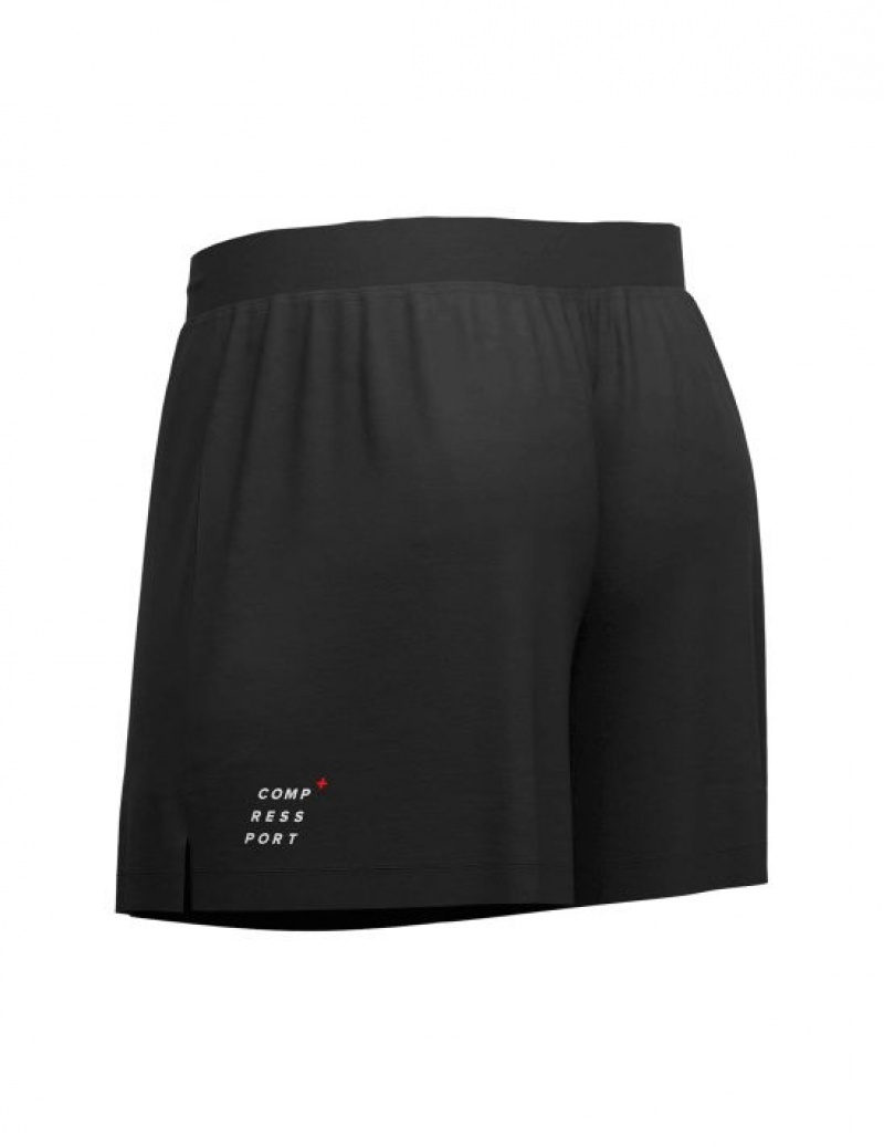 Férfi Compressport Performance Rövid Rövidnadrág Fekete | XQDHSIP-48