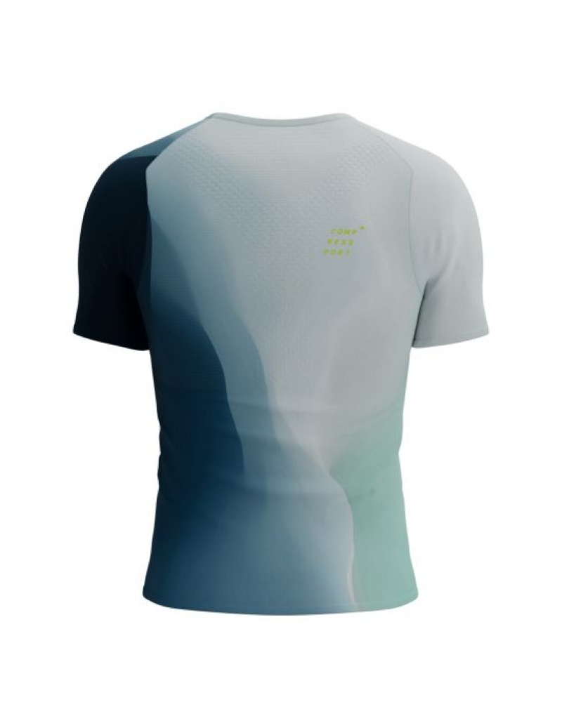 Férfi Compressport Performance SS Tshirt M Póló Kék | YPLSQWI-60