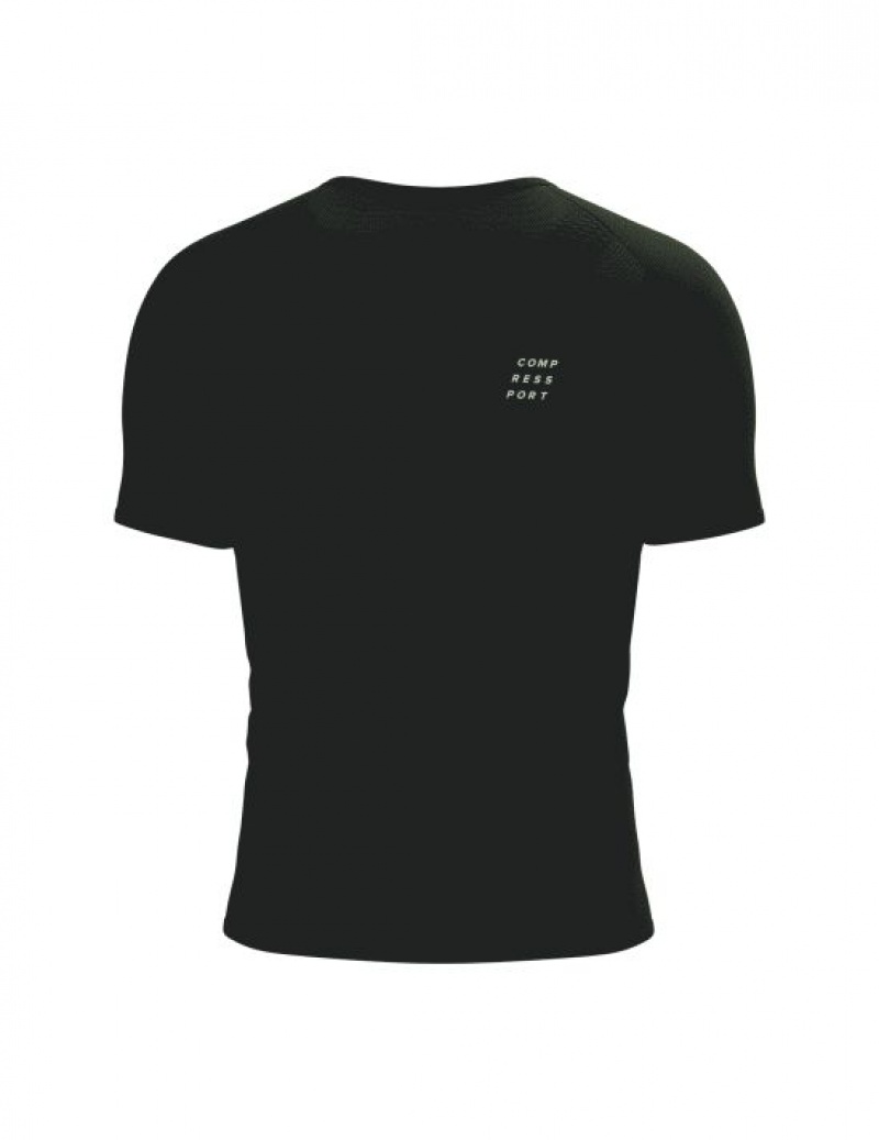 Férfi Compressport Performance SS Tshirt M Póló Fekete Fehér | IBMHAZY-85