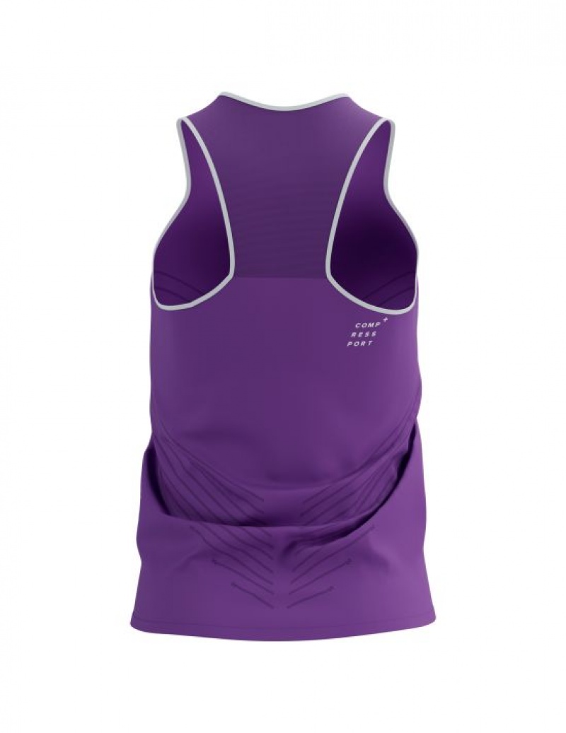 Férfi Compressport Performance Singlet W Futóingek Lila | HIQBWCS-62