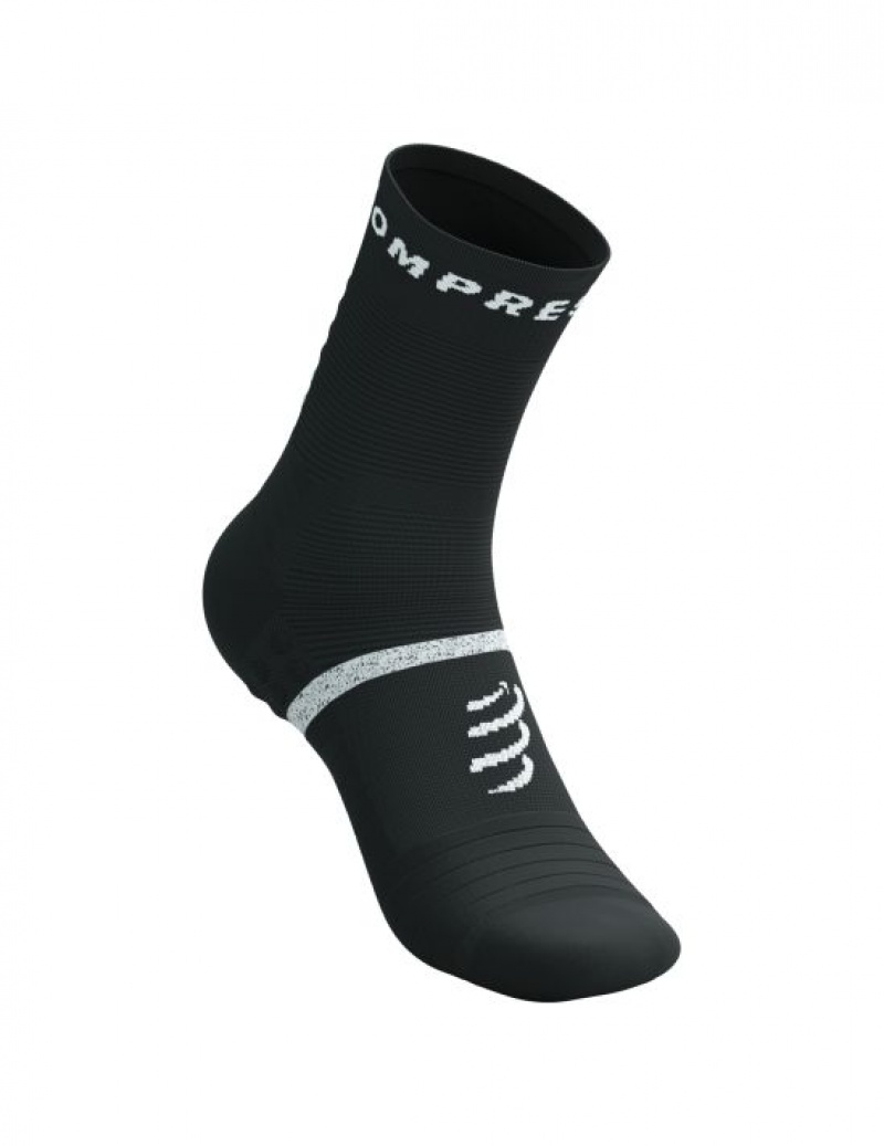 Férfi Compressport Pro Marathon Socks V2.0 Futózokni Fekete Fehér | GFNVMLJ-09