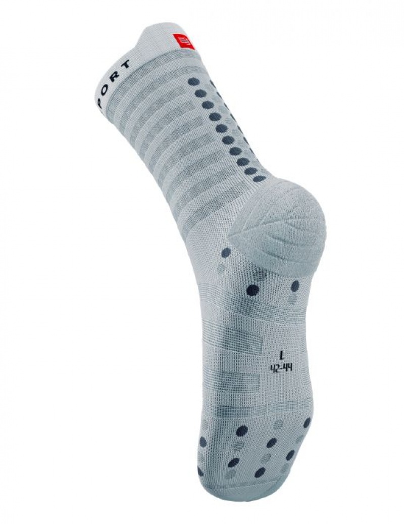 Férfi Compressport Pro Versenyautó Socks v4.0 Ultralight Run High Futózokni Fehér | LKRNDXJ-05