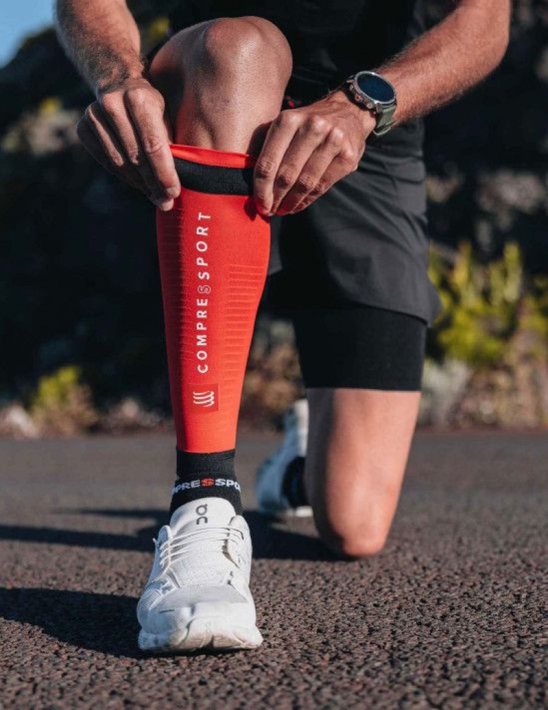 Férfi Compressport R2 3.0 Compression Sleeves Piros | MXVKUAC-59