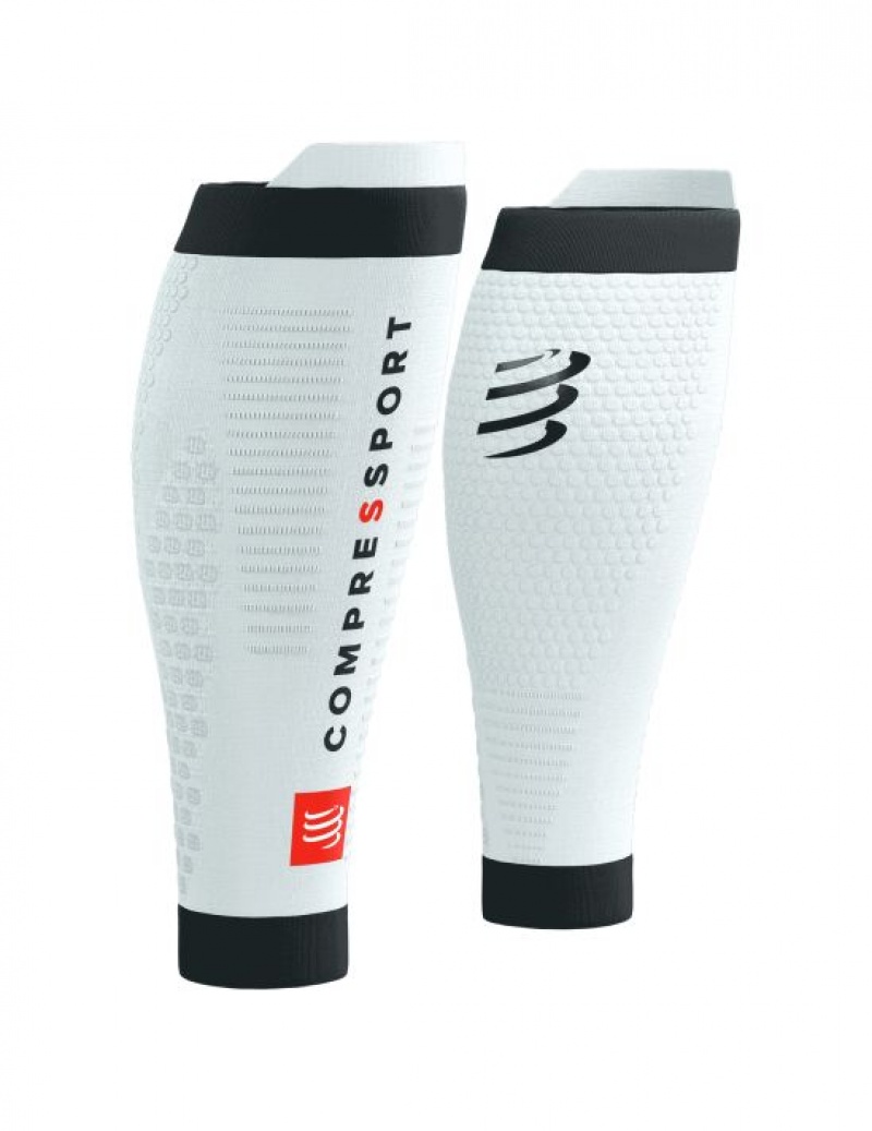 Férfi Compressport R2 3.0 Compression Sleeves Fehér | IJSVBQO-54