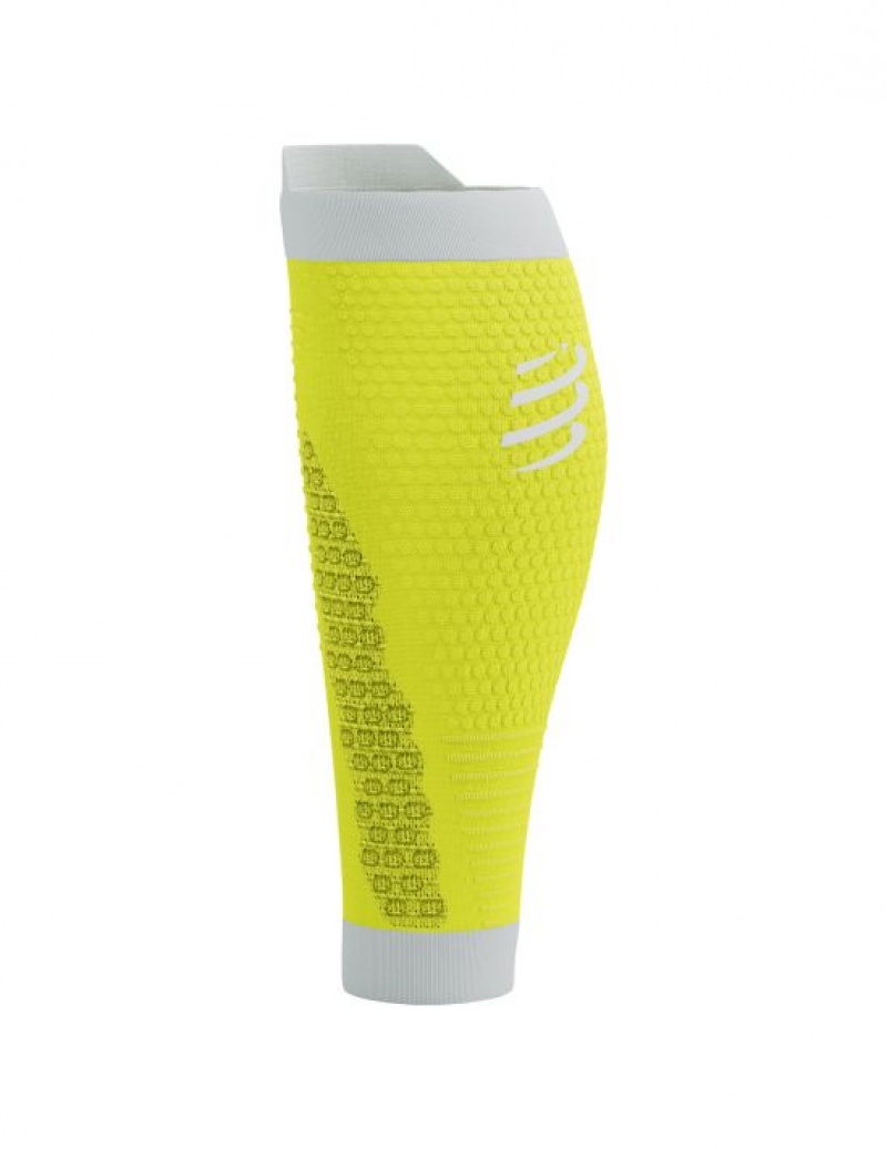 Férfi Compressport R2 3.0 Compression Sleeves Sárga Fehér | EGOWZNS-13