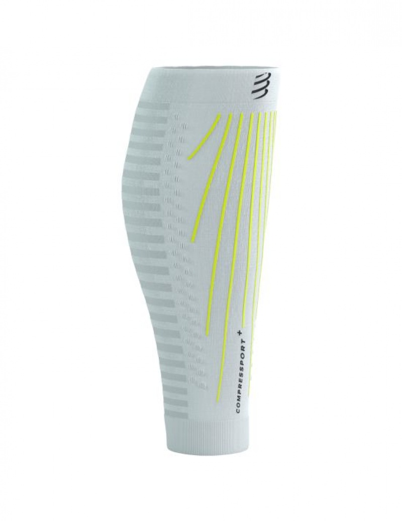 Férfi Compressport R2 AERO Compression Sleeves Fehér Sárga | ONQKBLP-76