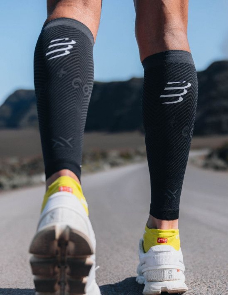 Férfi Compressport R2 Oxygen Compression Sleeves Fekete | NHMLBXA-74