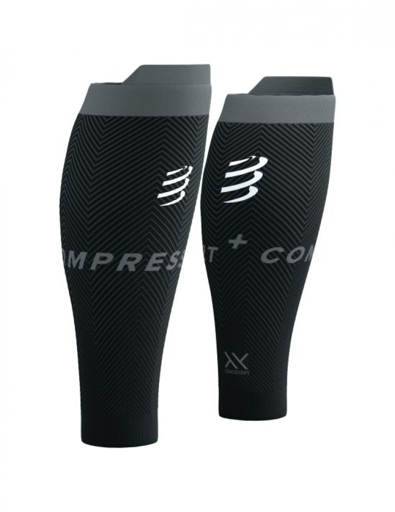 Férfi Compressport R2 Oxygen Compression Sleeves Fekete | NHMLBXA-74