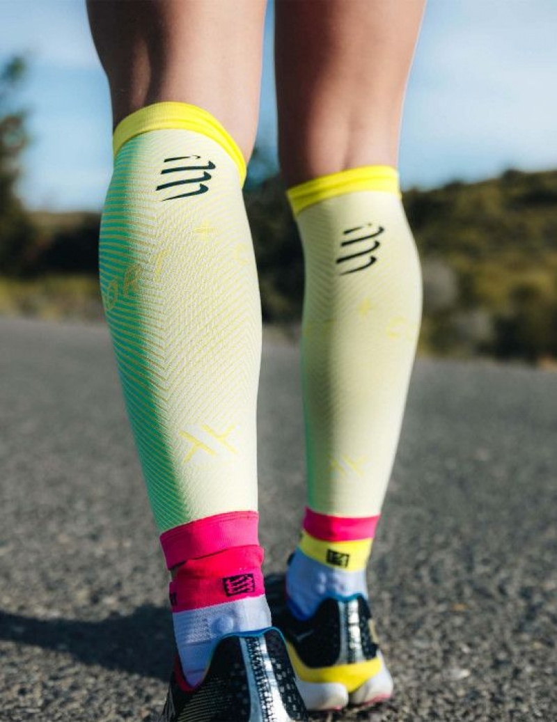 Férfi Compressport R2 Oxygen Kiegészítők Sárga | JQFAPRL-26