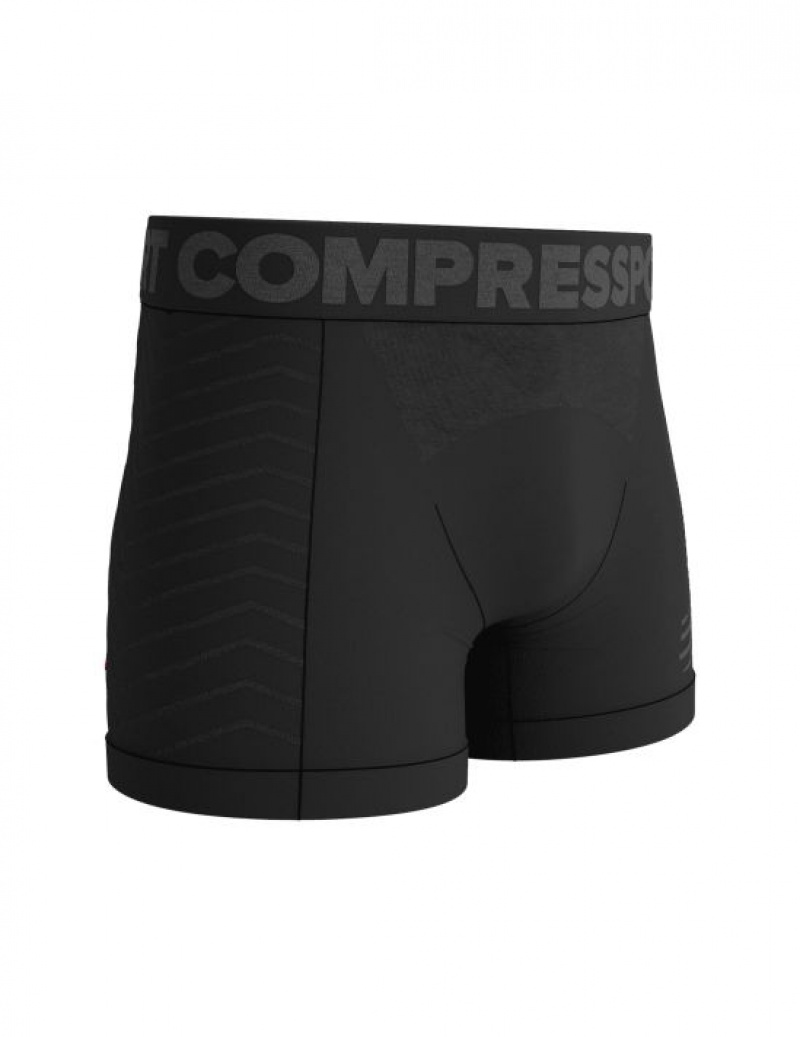 Férfi Compressport Seamless Boxer M Rövidnadrág Fekete Szürke | ONMVAGB-07