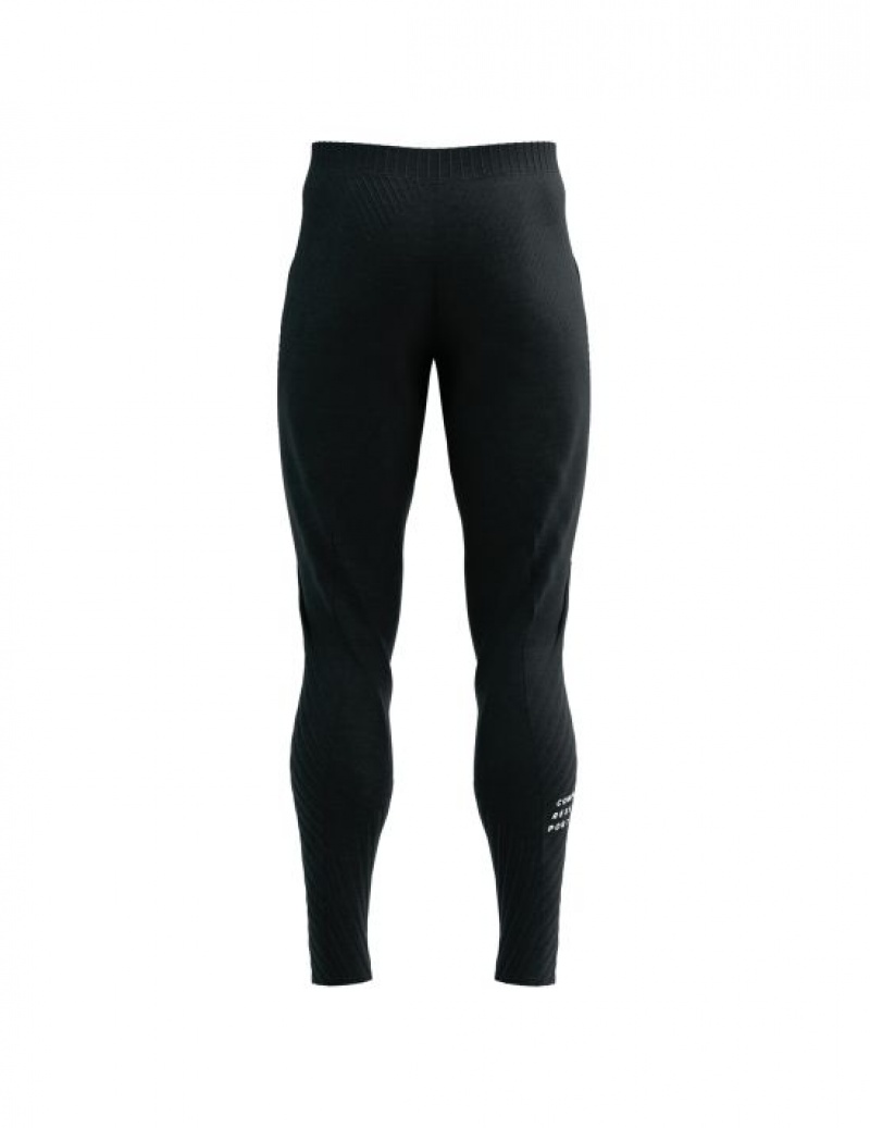 Férfi Compressport Seamless Pants Nadrág Fekete | PITOSHL-12