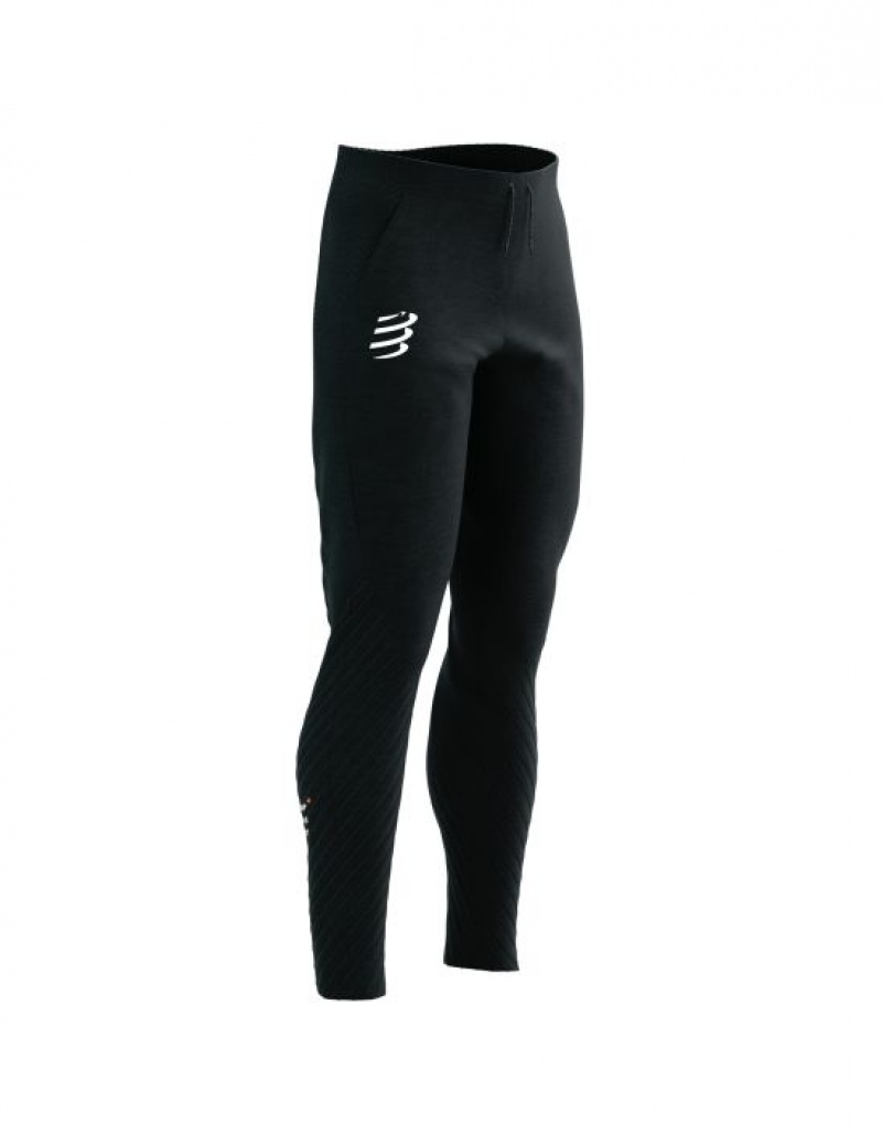 Férfi Compressport Seamless Pants Nadrág Fekete | PITOSHL-12