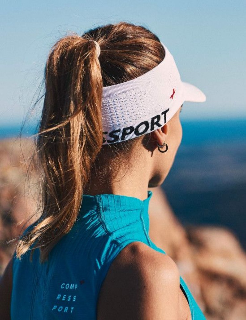 Férfi Compressport Spiderweb Headband On/Off Fejpánt Fehér | SOAMVNW-08