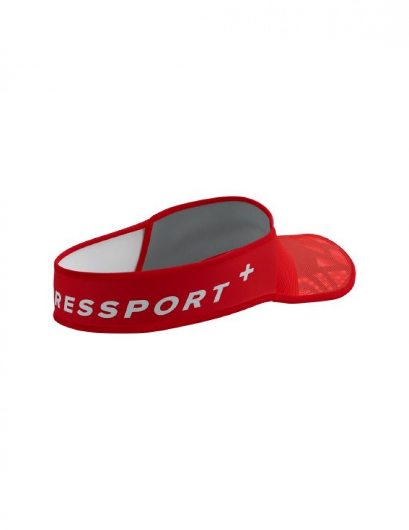 Férfi Compressport Spiderweb Ultralight Visor Sapkák Piros | VBOGIAK-83