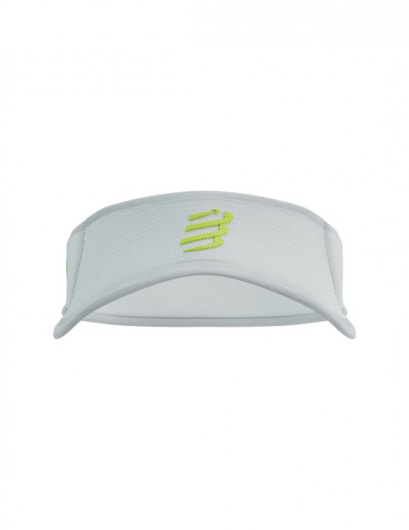 Férfi Compressport Spiderweb Ultralight Visor Sapkák Fehér | OUJASEP-62