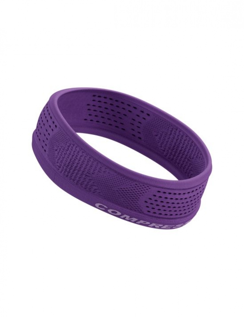 Férfi Compressport Thin Headband On/Off Fejpánt Lila | TBADQXW-18