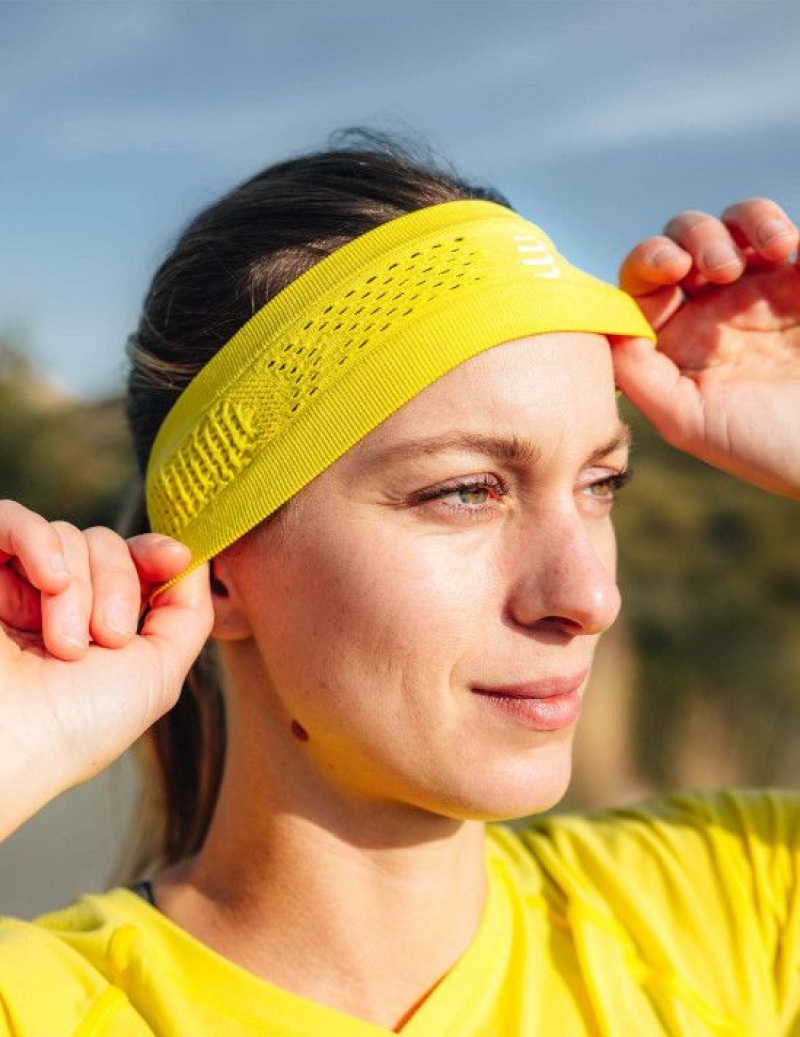 Férfi Compressport Thin Headband On/Off Fejpánt Zöld | YZAXWBF-02