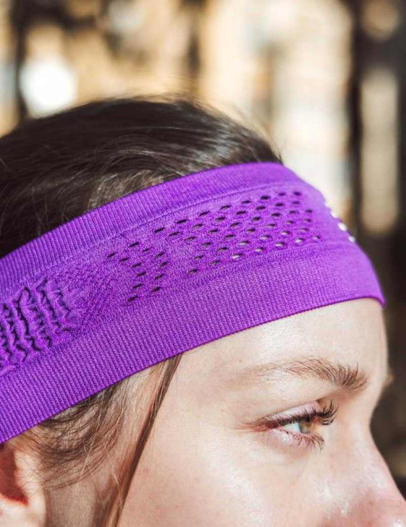 Férfi Compressport Thin Headband On/Off Kiegészítők Lila | RZTYEIB-59