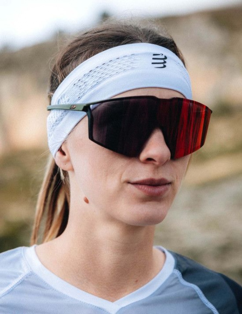 Férfi Compressport Thin Headband On/Off Kiegészítők Fehér | PLURHOI-56