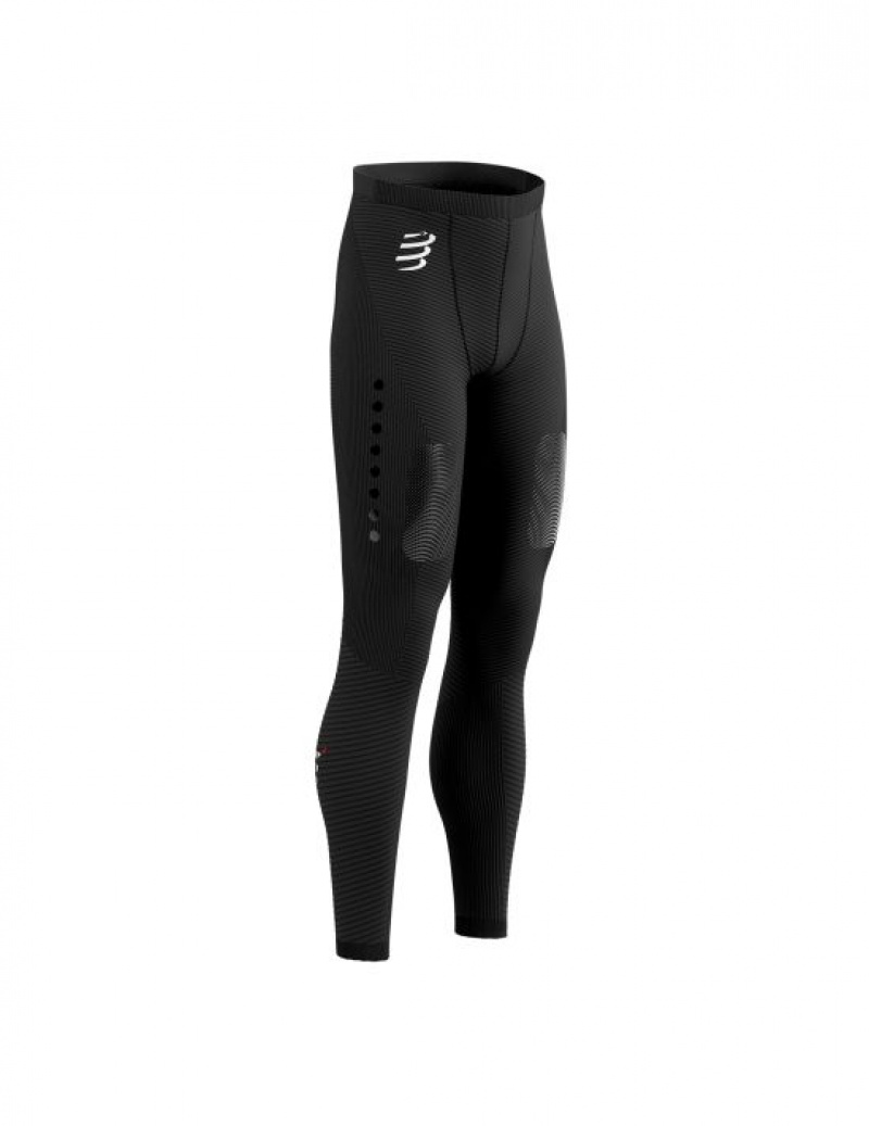 Férfi Compressport Téli Trail Under Control Full Tights M Leggings Fekete | SIWUZAL-20