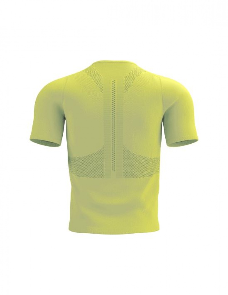 Férfi Compressport Trail Half-Zip Fitted SS Top Póló Zöld | GFXJRHY-87