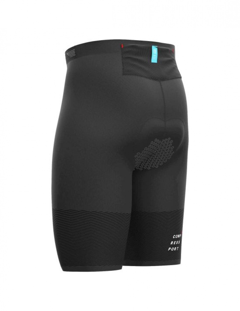 Férfi Compressport Tri Under Control Rövid Rövidnadrág Fekete | ARDGFCY-29