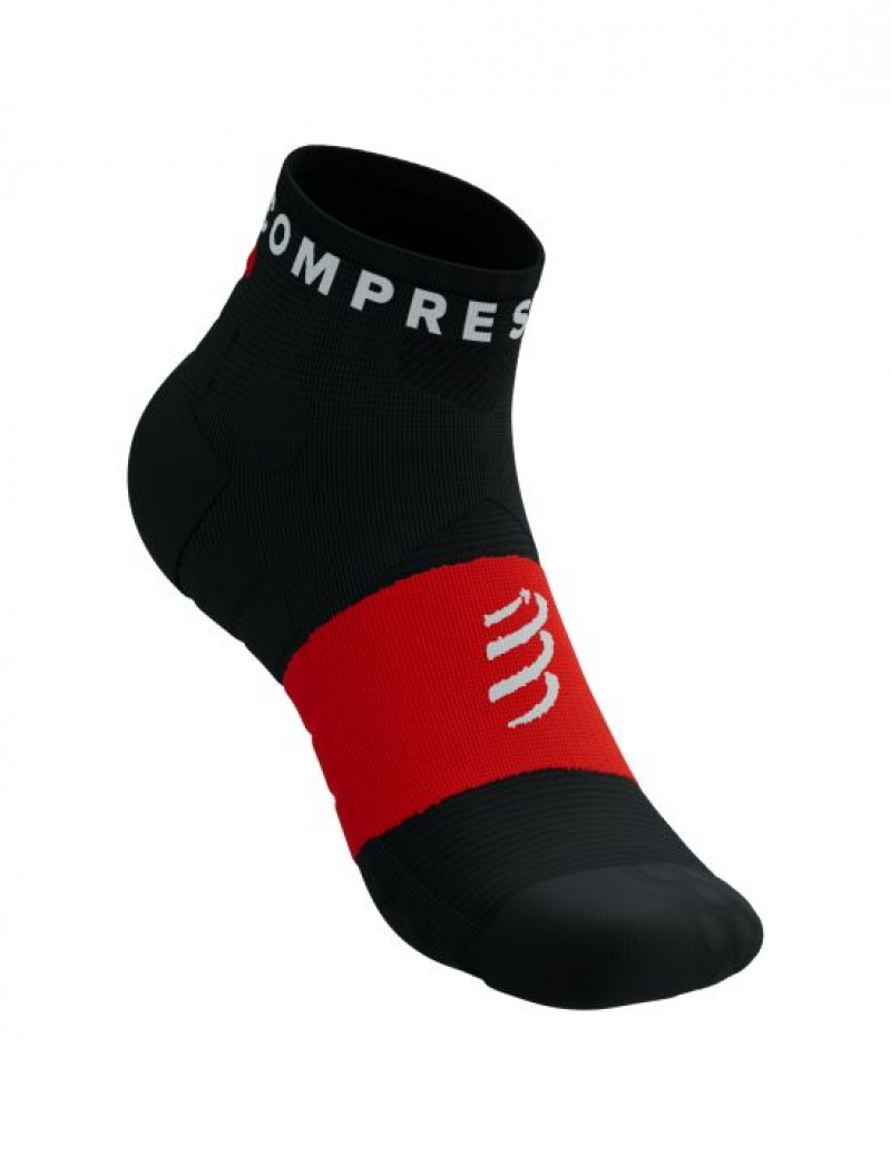 Férfi Compressport Ultra Trail Low Socks Futózokni Fekete Piros | CQXTVZO-80