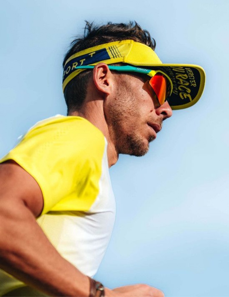 Férfi Compressport Visor Ultralight Sapkák Zöld | KXAIPDR-23